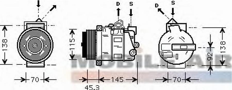 Van Wezel 3000K389 - Компрессор кондиционера unicars.by