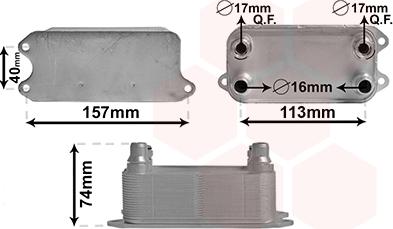 Van Wezel 30013702 - Масляный радиатор, автоматическая коробка передач unicars.by