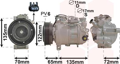 Van Wezel 3001K705 - Компрессор кондиционера unicars.by