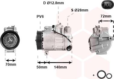 Van Wezel 3001K714 - Компрессор кондиционера unicars.by