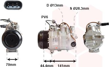 Van Wezel 3001K713 - Компрессор кондиционера unicars.by