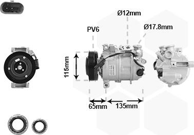 Van Wezel 3001K722 - Компрессор кондиционера unicars.by