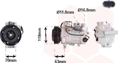 Van Wezel 3001K727 - Компрессор кондиционера unicars.by