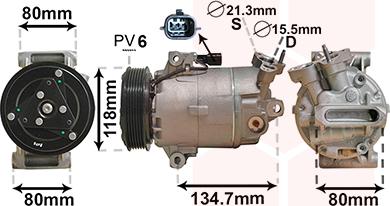 Van Wezel 3301K700 - Компрессор кондиционера unicars.by