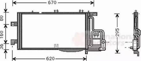 Van Wezel 37005370 - Конденсатор кондиционера unicars.by