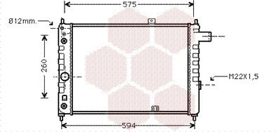 Van Wezel 37002051 - Радиатор, охлаждение двигателя unicars.by