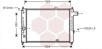 Van Wezel 37002052 - Радиатор, охлаждение двигателя unicars.by