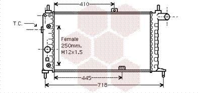 Van Wezel 37002067 - Радиатор, охлаждение двигателя unicars.by