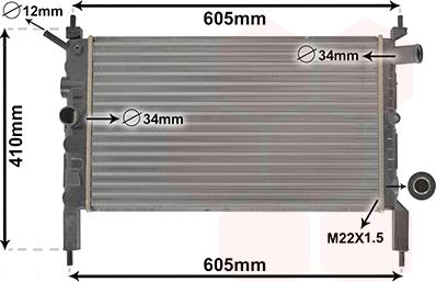 Van Wezel 37002023 - Радиатор, охлаждение двигателя unicars.by