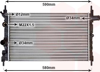 Van Wezel 37002150 - Радиатор, охлаждение двигателя unicars.by