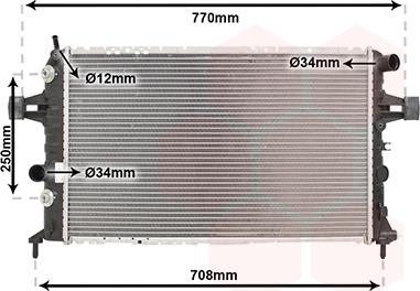 Van Wezel 37002329 - Радиатор, охлаждение двигателя unicars.by