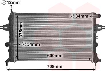 Van Wezel 37002296 - Радиатор, охлаждение двигателя unicars.by