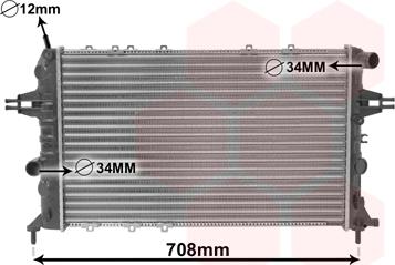 Van Wezel 37002293 - Радиатор, охлаждение двигателя unicars.by