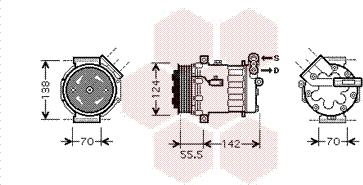 Van Wezel 3700K447 - Компрессор кондиционера unicars.by