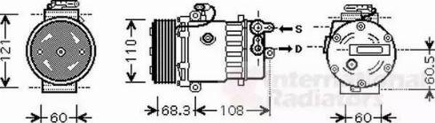 Van Wezel 3700K464 - Компрессор кондиционера unicars.by