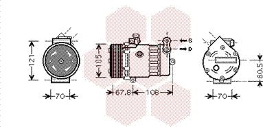 Van Wezel 3700K477 - Компрессор кондиционера unicars.by