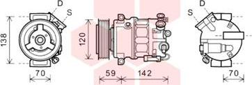 Van Wezel 3700K577 - Компрессор кондиционера unicars.by