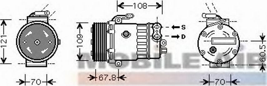 Van Wezel 3700K139 - Электромагнитное сцепление, компрессор unicars.by