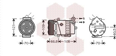 Van Wezel 3700K389 - Компрессор кондиционера unicars.by