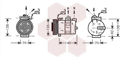 Van Wezel 3700K327 - Компрессор кондиционера unicars.by