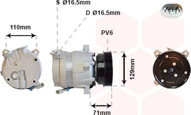 Van Wezel 3700K276 - Компрессор кондиционера unicars.by