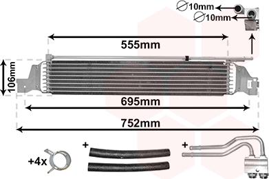 Van Wezel 37013700 - Масляный радиатор, автоматическая коробка передач unicars.by