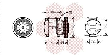 Van Wezel 2500K019 - Компрессор кондиционера unicars.by