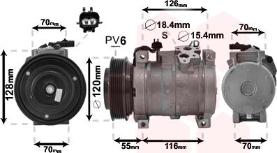 Van Wezel 2100K068 - Компрессор кондиционера unicars.by