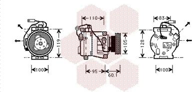 Van Wezel 2800K064 - Компрессор кондиционера unicars.by