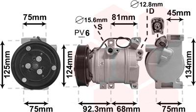 Van Wezel 2700K219 - Компрессор кондиционера unicars.by