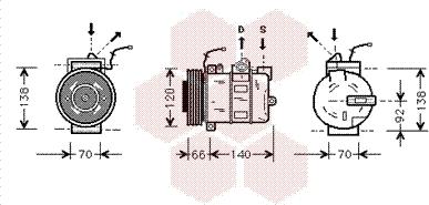 Van Wezel 7400K040 - Компрессор кондиционера unicars.by