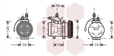 Van Wezel 7400K029 - Компрессор кондиционера unicars.by