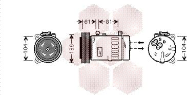 Van Wezel 7300K005 - Компрессор кондиционера unicars.by