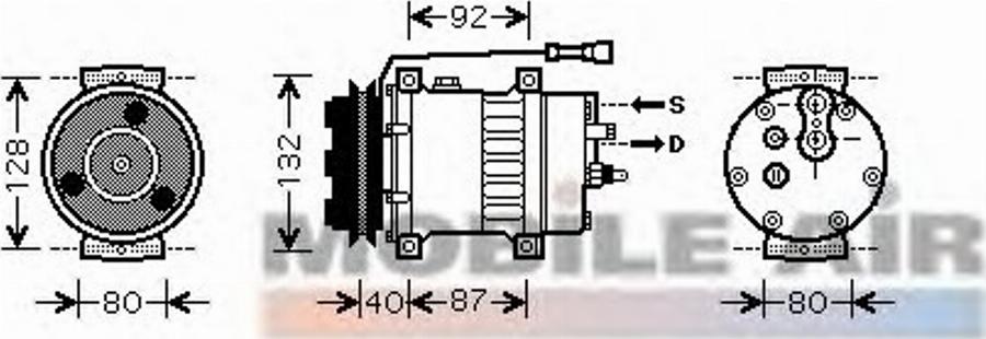 Van Wezel 7700K044 - Компрессор кондиционера unicars.by