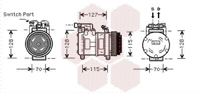 Van Wezel 7700K031 - Компрессор кондиционера unicars.by