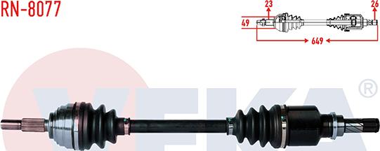 Veka RN-8077 - Приводной вал unicars.by