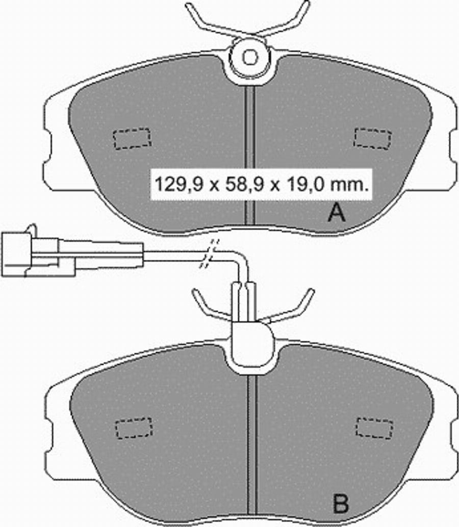 VEMA 833522 - Тормозные колодки, дисковые, комплект unicars.by