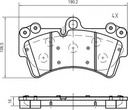 VEMA K632000 - Тормозные колодки, дисковые, комплект unicars.by