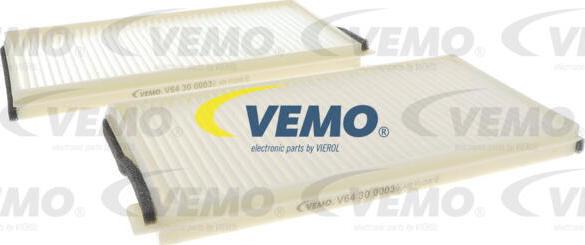 Vemo V64-30-0003 - Фильтр воздуха в салоне unicars.by