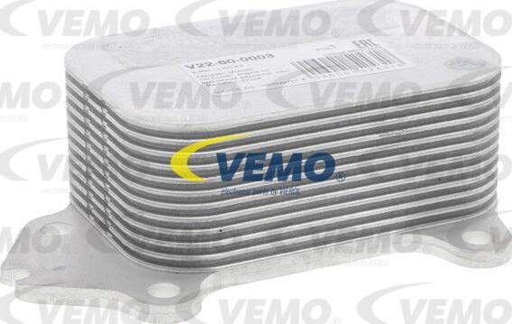 Vemo V22-60-0003 - Масляный радиатор, двигательное масло unicars.by