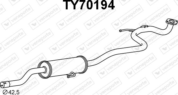 Veneporte TY70194 - Предглушитель выхлопных газов unicars.by