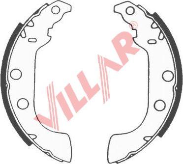 Villar 629.0569 - Комплект тормозных колодок, барабанные unicars.by