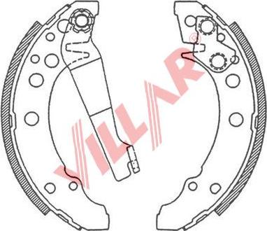 Villar 629.0502 - Комплект тормозных колодок, барабанные unicars.by