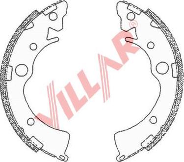 Villar 629.0696 - Комплект тормозных колодок, барабанные unicars.by