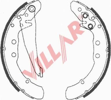 Villar 629.0616 - Комплект тормозных колодок, барабанные unicars.by