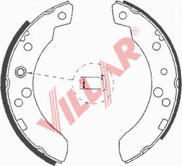 Villar 629.0611 - Комплект тормозных колодок, барабанные unicars.by