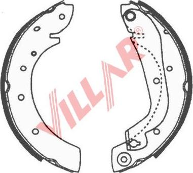 Villar 629.0630 - Комплект тормозных колодок, барабанные unicars.by