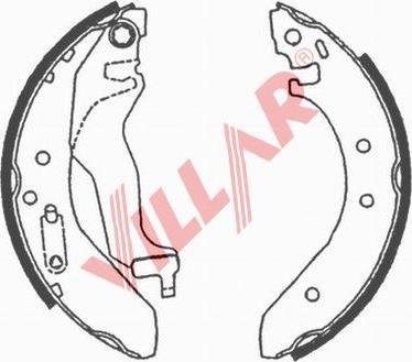 Villar 629.0638 - Комплект тормозных колодок, барабанные unicars.by