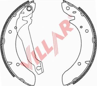 Villar 629.0672 - Комплект тормозных колодок, барабанные unicars.by