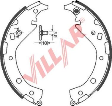 Villar 629.0860 - Комплект тормозных колодок, барабанные unicars.by